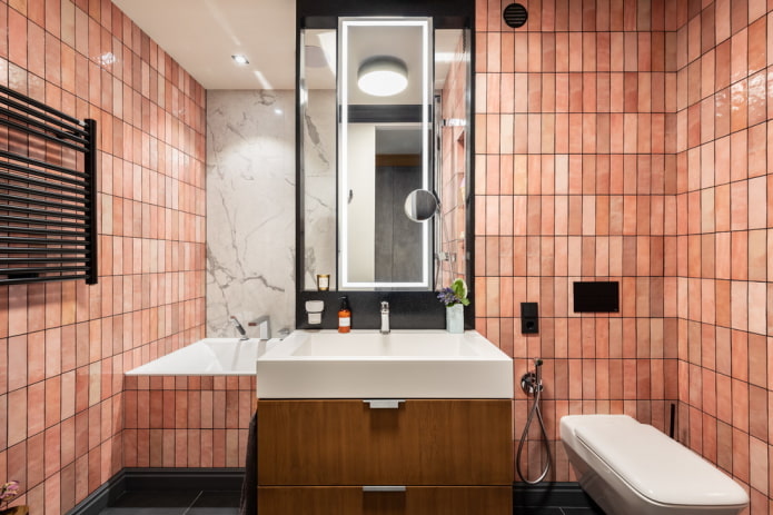 Schéma de couleurs d'une salle de bains combinée
