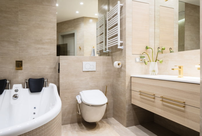 planification et zonage d'une salle de bain combinée