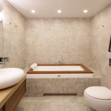 Intérieur d'une salle de bain combinée avec des toilettes-6