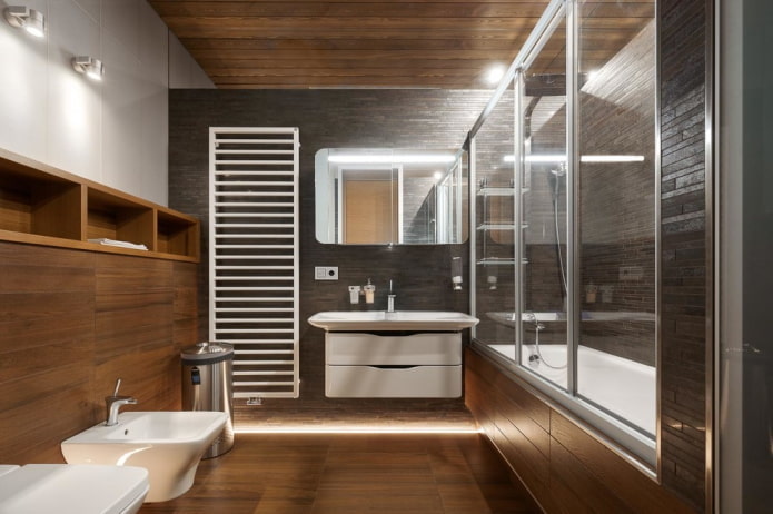 Design intérieur de salle de bain combinée