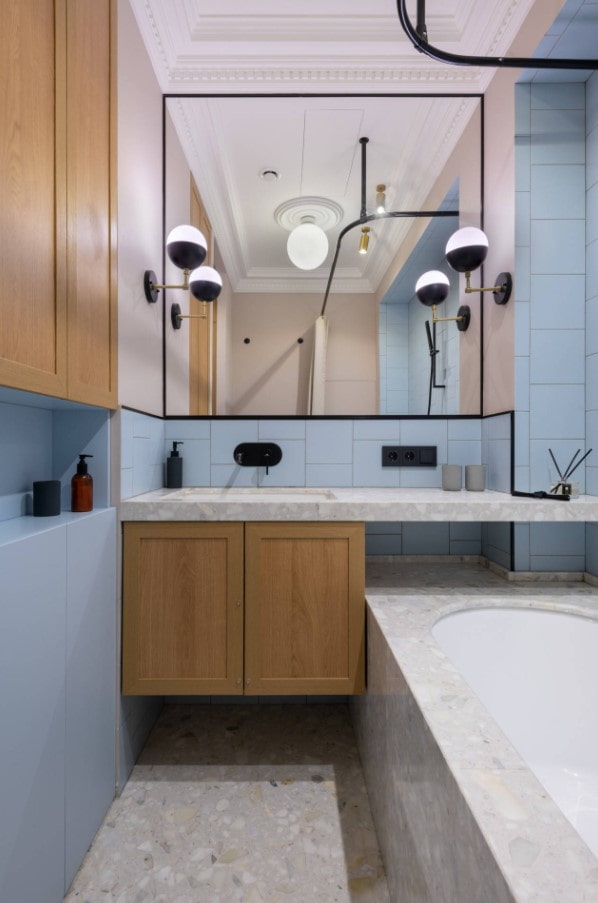 nuances pastel pour la salle de bain