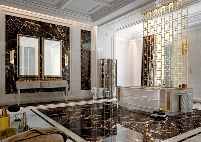 salle de bain de style art déco