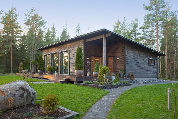 Aménagement paysager de la maison de style scandinave