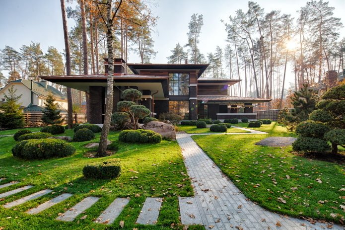 Aménagement paysager de la maison de style scandinave