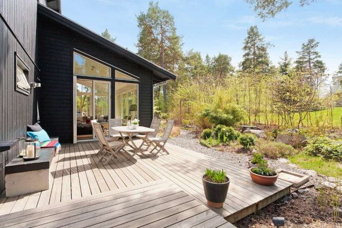 Aménagement paysager de la maison de style scandinave