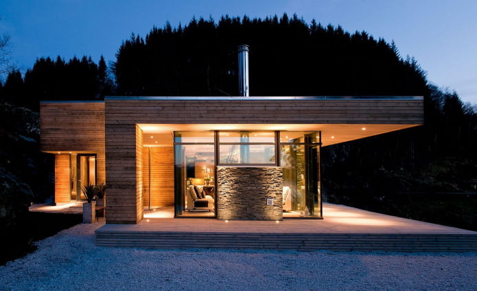 maison de plain-pied de style high-tech