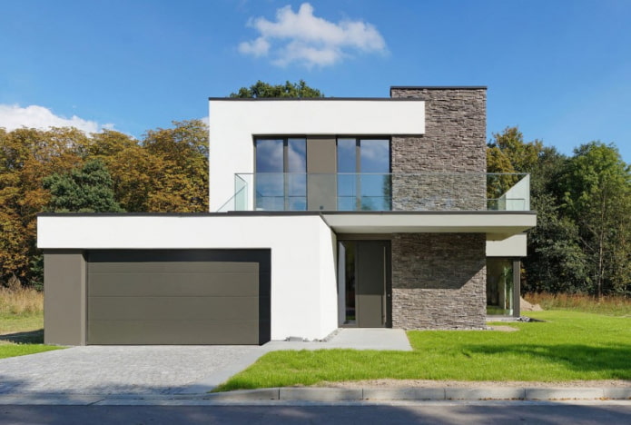 maison à toit plat de style high-tech