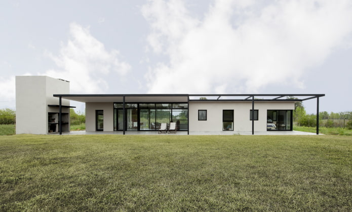 Maison de plain-pied de style high-tech