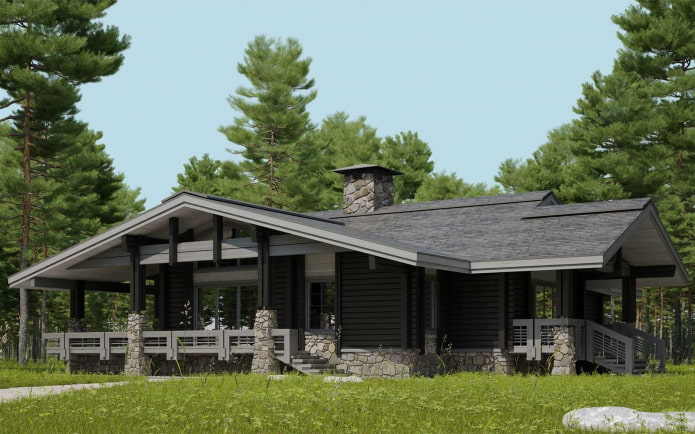 maison de style chalet à un étage