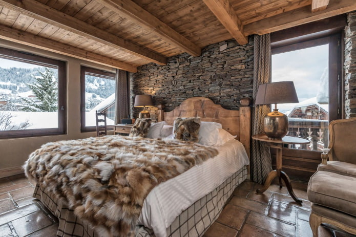chambre style chalet