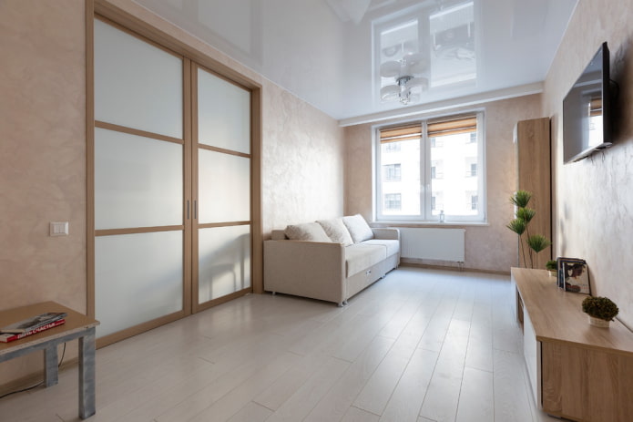 Portes de compartiment mates à l'intérieur