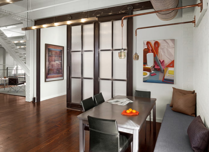 Portes de compartiment style loft