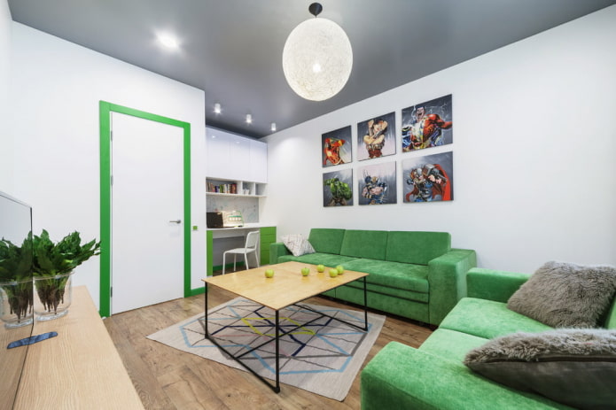 Combinaison de meubles avec stratifié et portes