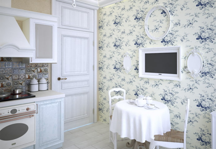 Portes intérieures de cuisine de style provençal