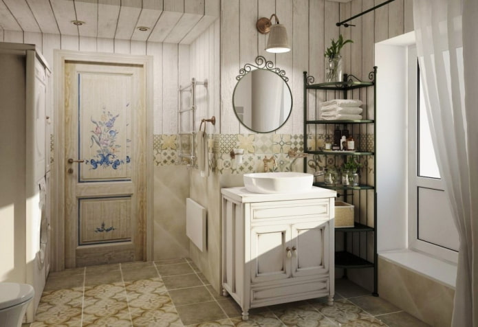 Portes en technique de découpage dans un intérieur de style provençal