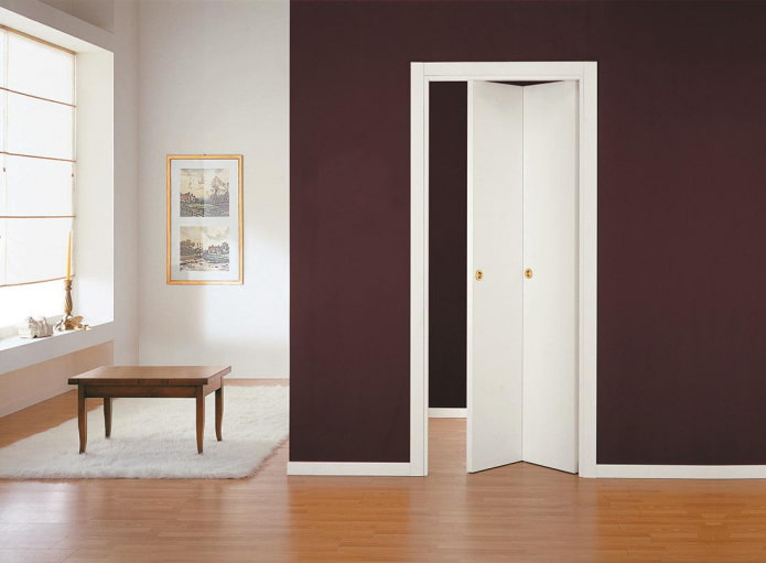 porte pliante à l'intérieur
