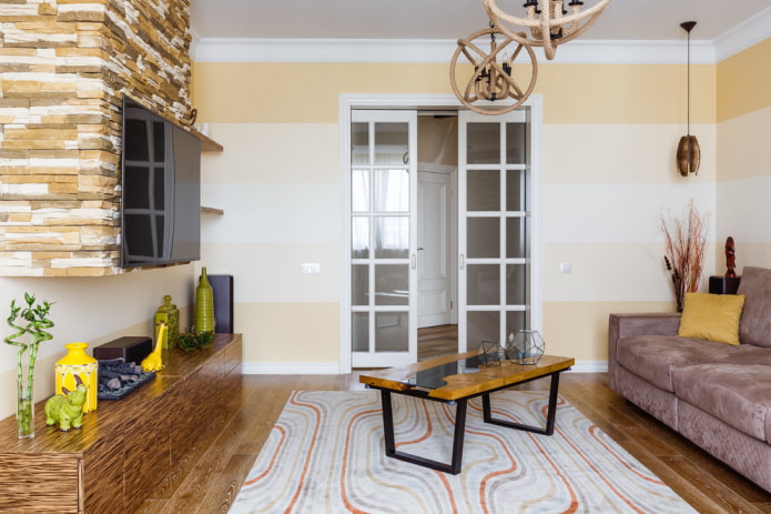 portes coulissantes dans le salon