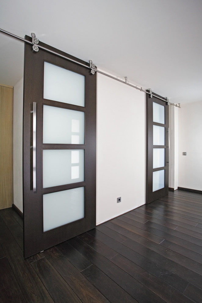 Portes intérieures en wengé avec verre