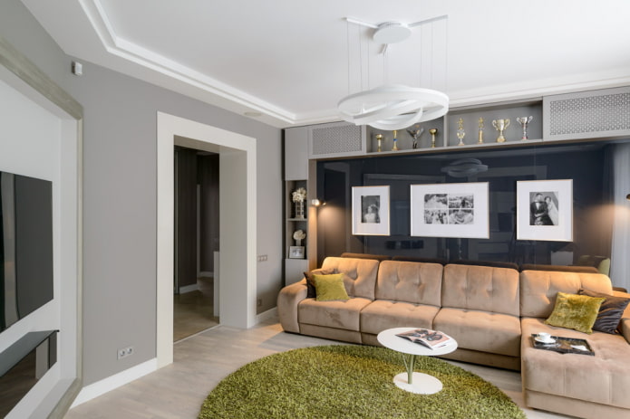 passage sans porte dans l'intérieur du salon