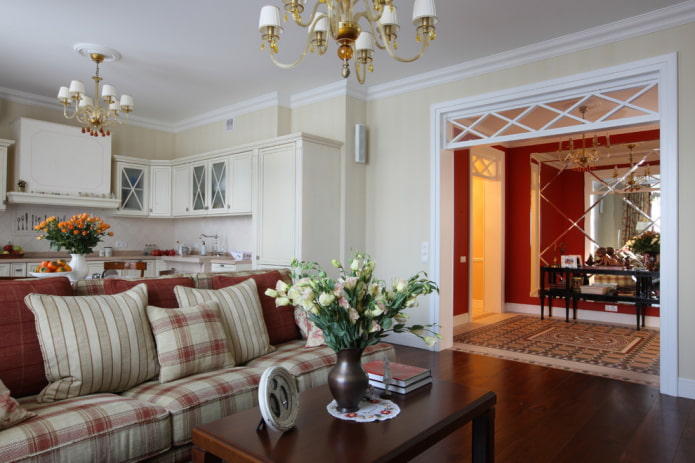 passage sans porte dans l'intérieur du salon