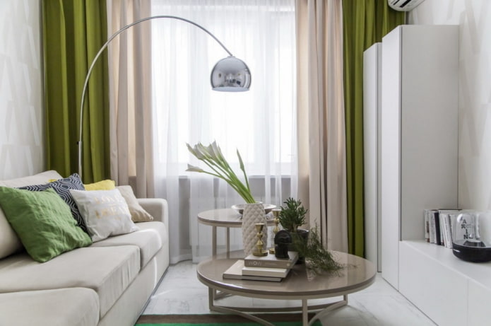 doubles rideaux de style moderne