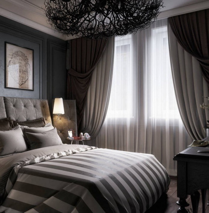 doubles rideaux dans la chambre