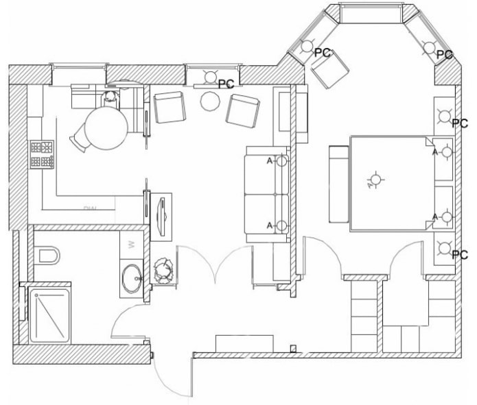 Aménagement d'un appartement de 2 pièces