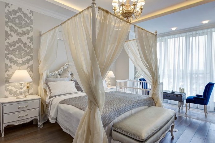 modèle double avec un baldaquin à l'intérieur