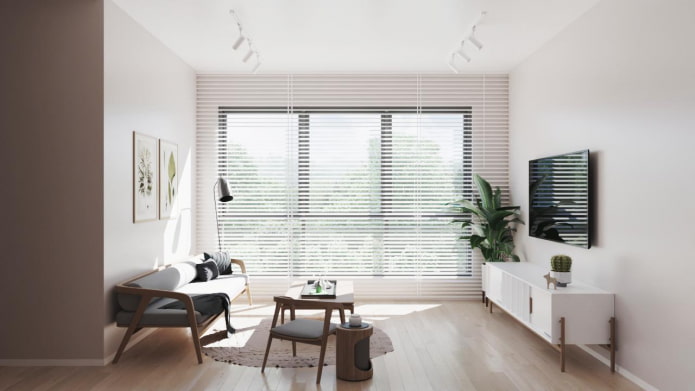 intérieur avec murs blancs