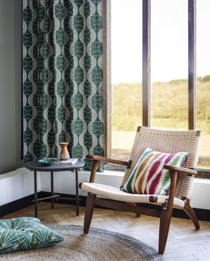 textiles pour le salon japandi