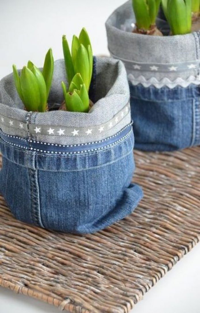 Jeans flowerpot