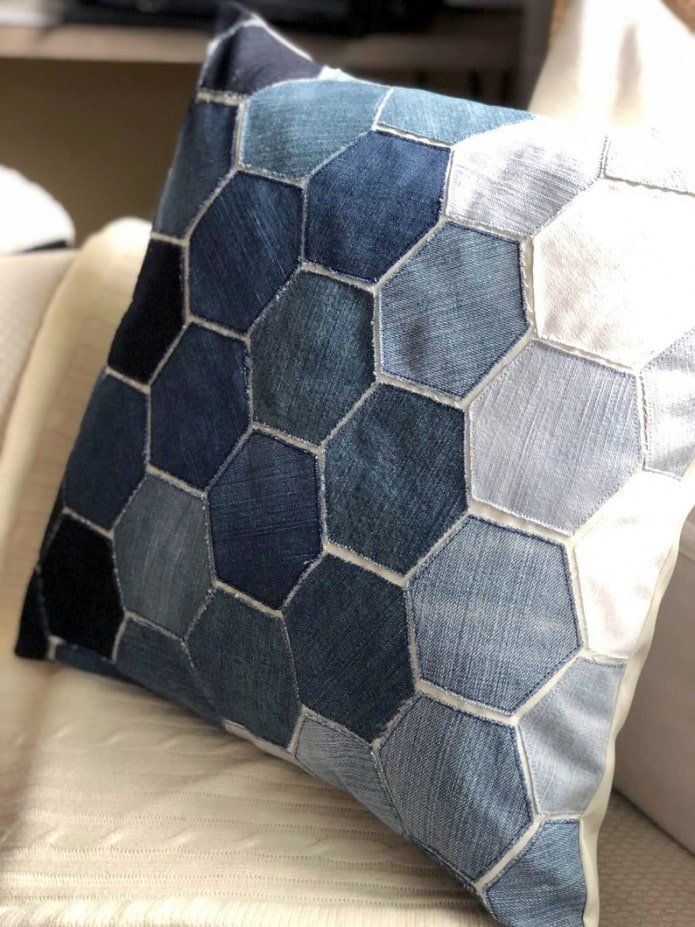 Coussin en jean