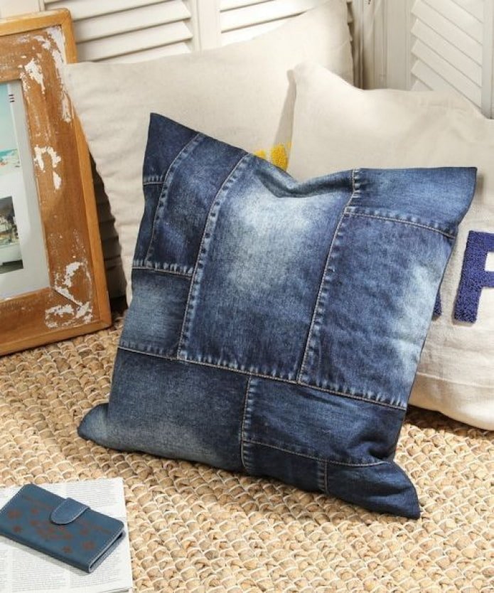 Coussin d'intérieur en jean