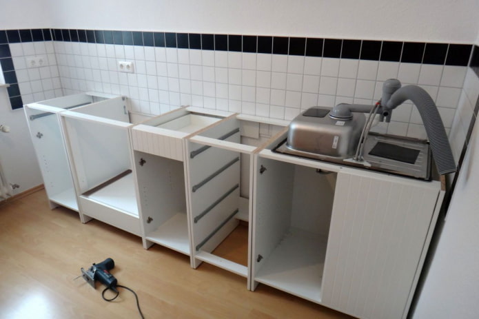 installation des meubles de cuisine