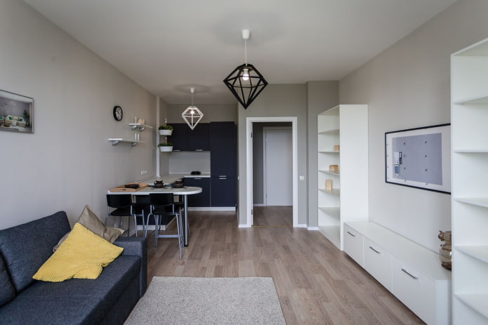 studio dans un appartement deux pièces de style européen