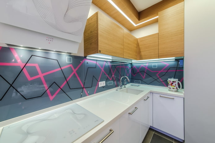 Verre dans la décoration du tablier de cuisine