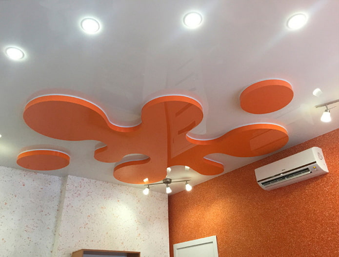 Structure de plafond figurée bicolore