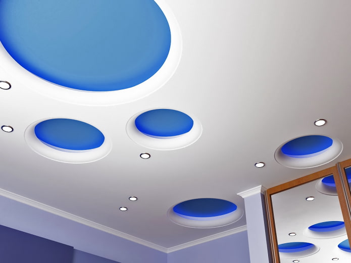 Structure de plafond figurée en forme de cercles