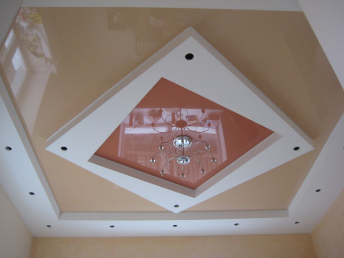 Structure de plafond figurée en forme de carrés