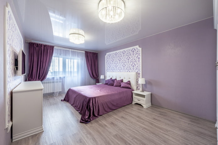 Décoration de chambre lilas