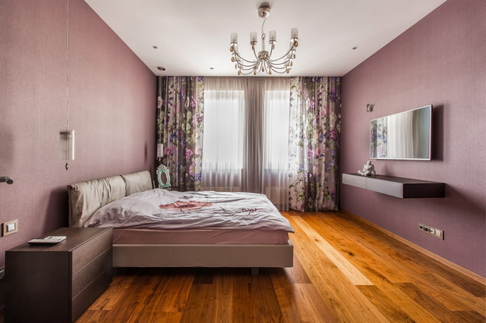 Nuances de lilas dans les chambres