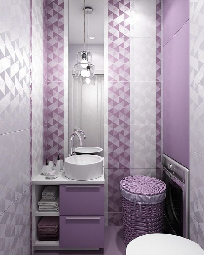 Panier à linge lilas