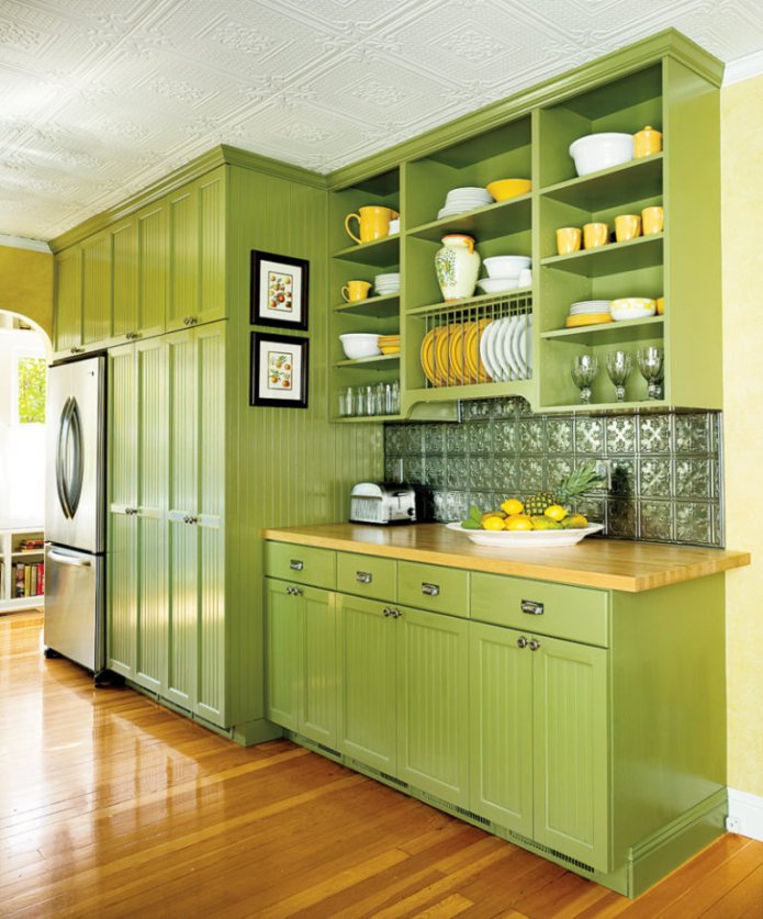 Cuisine verte et jaune