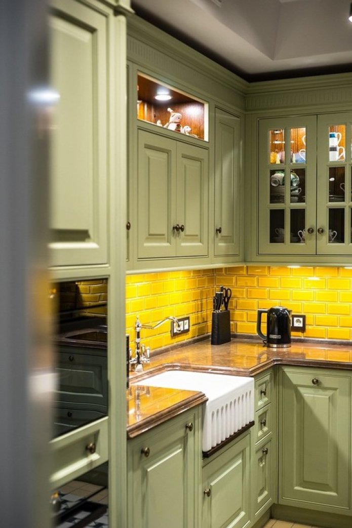 Tablier de cuisine jaune
