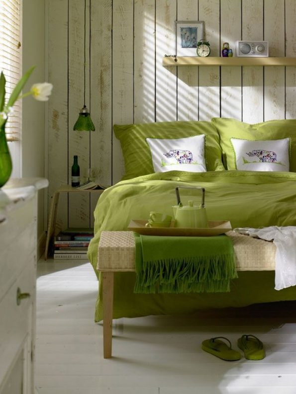 linge de lit pistache