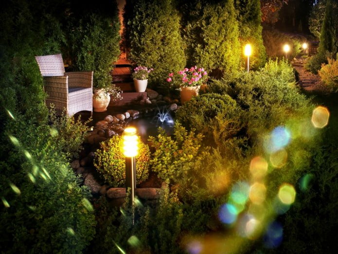 Éclairage de jardin