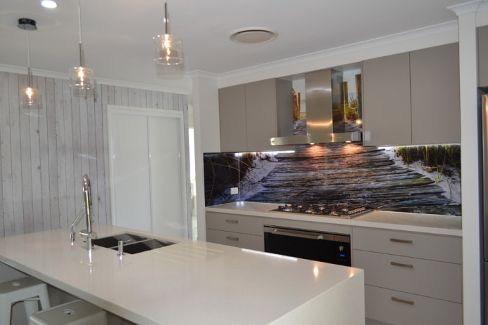 Papier peint photo extensible dans la cuisine