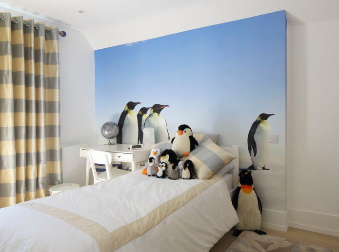 pingouins sur fond d'écran photo