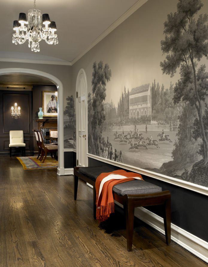 fresque dans le couloir