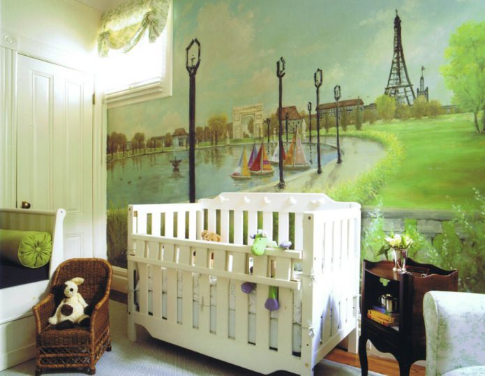 peinture dans la chambre de bébé